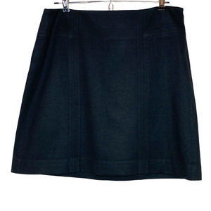 Loft Black A-Line Skirt Fully Lined Classic Size 6 Women Side Zip